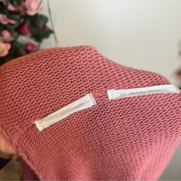 🌹Urban Outfitters Pink Sweater Tie Detail Blouse Womens Small Mauve - Picture 4 of 8